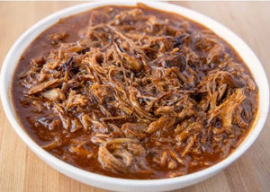 Mechada pulled pork bbq.    Caja 7 Kg (14 unid x 500 g)