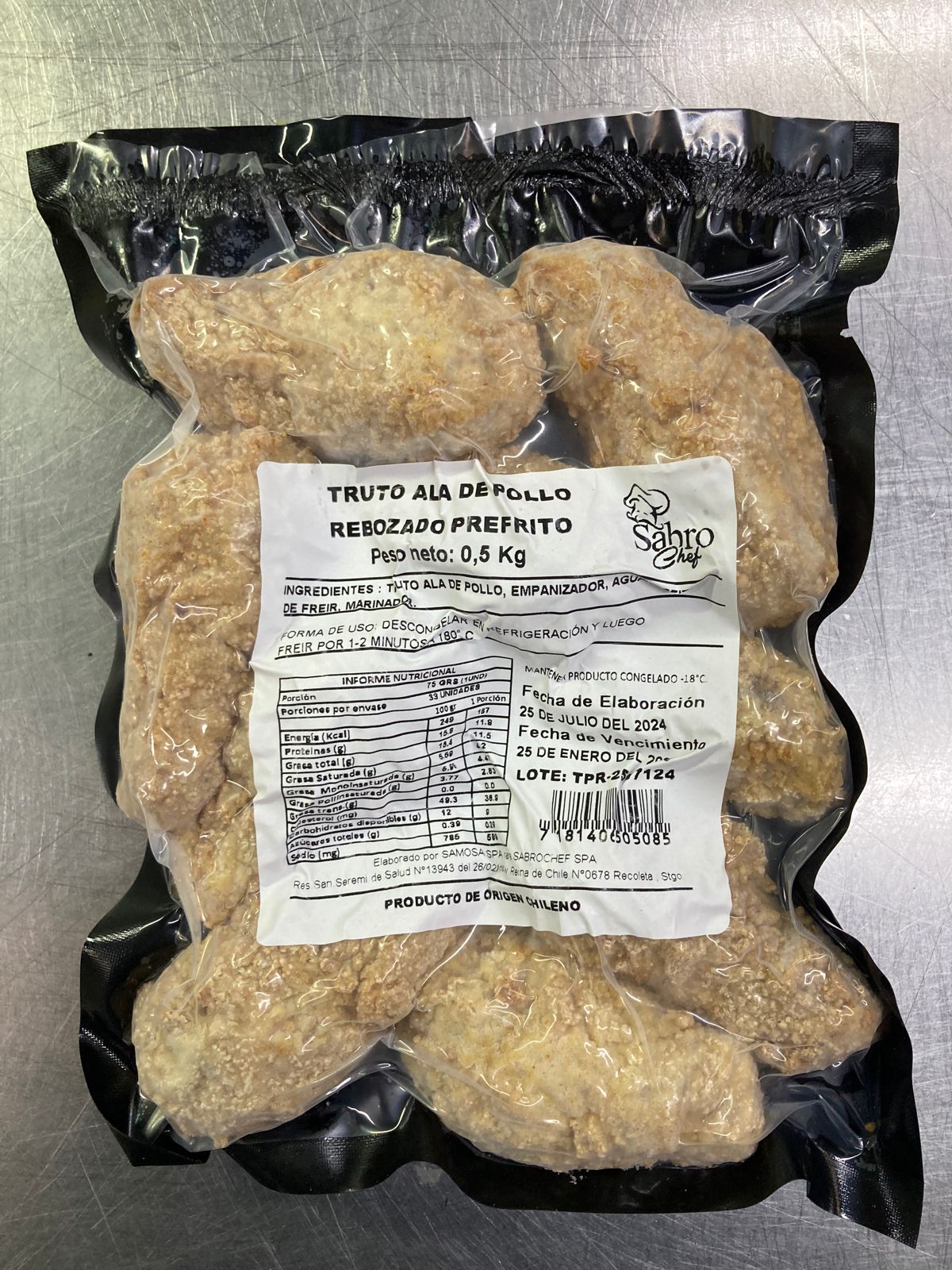 Trutro de ala apanado                           500 g. (6-12 unid)