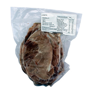Lomito de cerdo laminado al jugo 900 gr (500 gr de lomitos+400 gr de jugo)